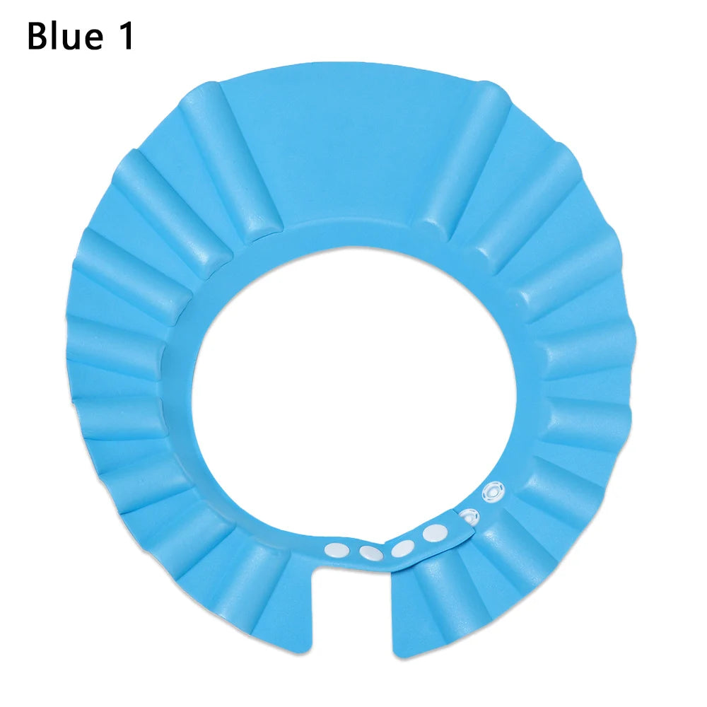 Baby Shower Soft Cap Adjustable Hair Wash Hat for Kids Ear Protection Safe Children Shampoo Bathing Shower Protect Head Cover
