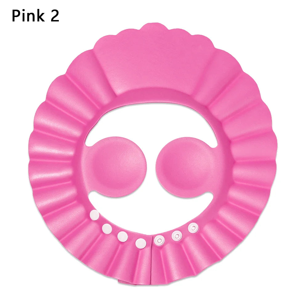Baby Shower Soft Cap Adjustable Hair Wash Hat for Kids Ear Protection Safe Children Shampoo Bathing Shower Protect Head Cover