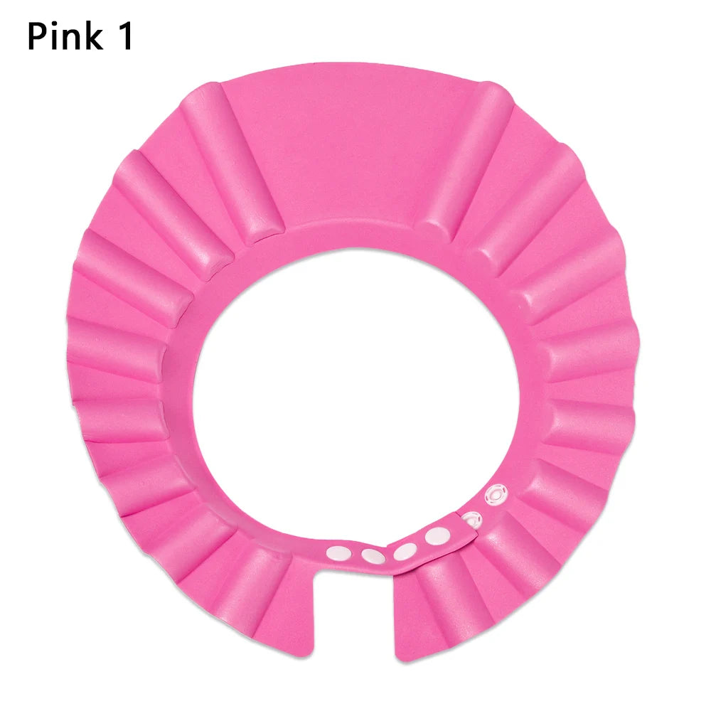 Baby Shower Soft Cap Adjustable Hair Wash Hat for Kids Ear Protection Safe Children Shampoo Bathing Shower Protect Head Cover