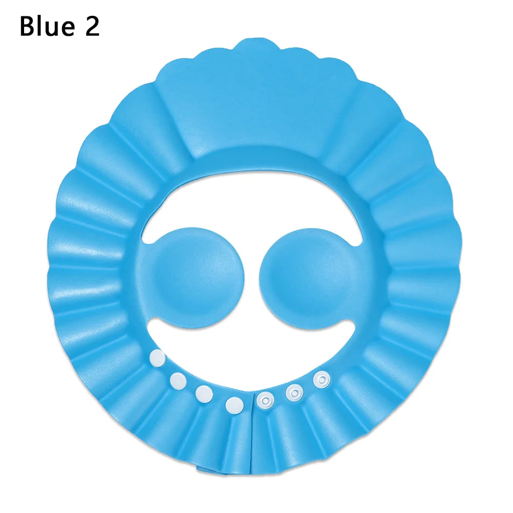 Baby Shower Soft Cap Adjustable Hair Wash Hat for Kids Ear Protection Safe Children Shampoo Bathing Shower Protect Head Cover